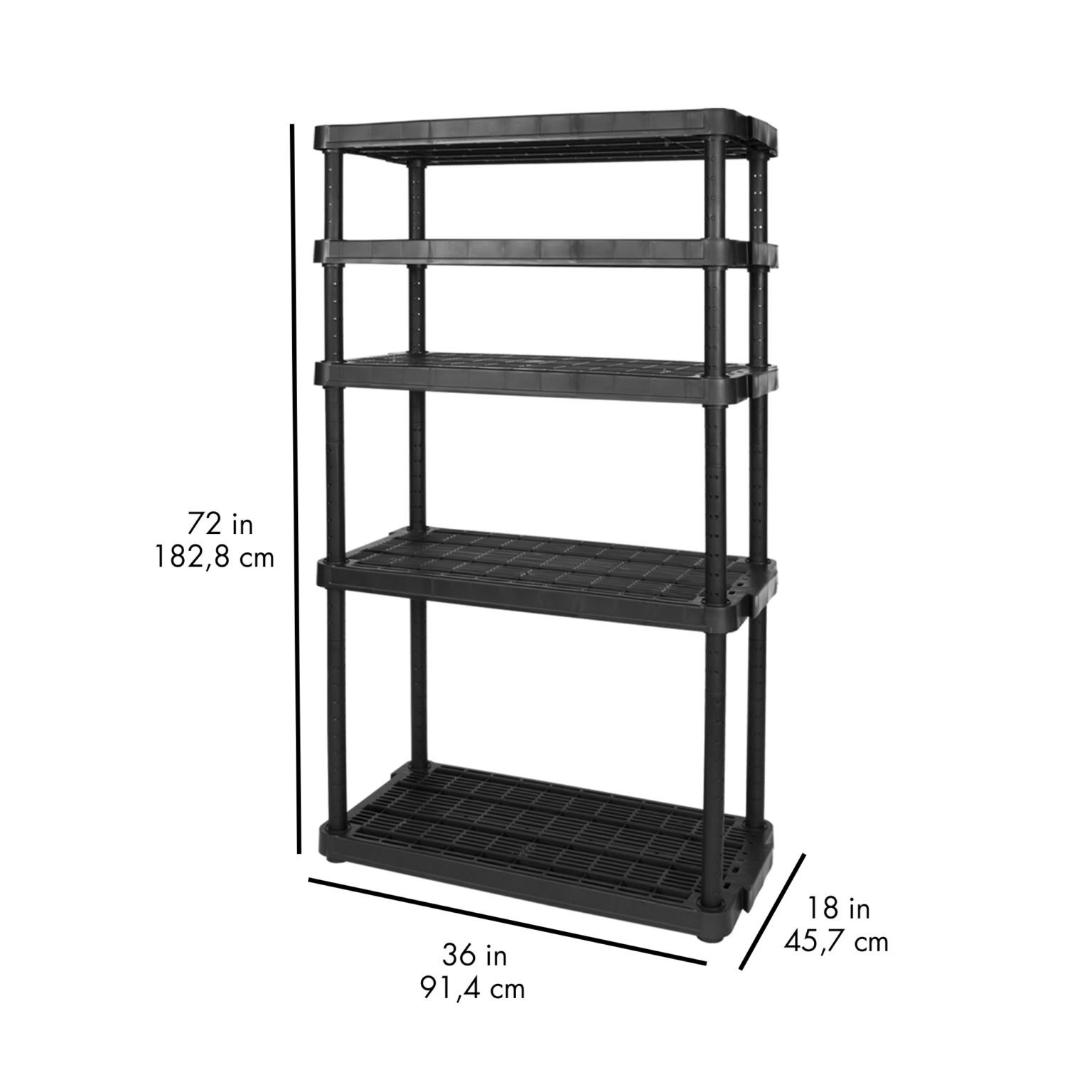 Adjustable 5 Shelf Heavy Duty, Ventilated (maxit logo) – Gracious ...